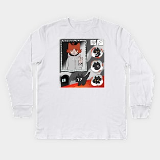 Mysterious Cat House Kids Long Sleeve T-Shirt